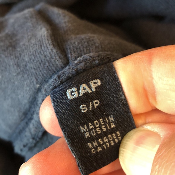 GAP-Soft Blue VTG Boho Hooded Sweatshirt/Hoodie Top-Size Small - Picture 7 of 7